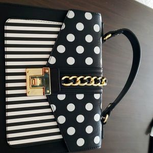 Black and White polka-dot Charming Charlie purse